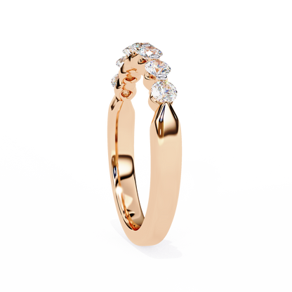 Timeless Elegance: Lab-Grown Round Brilliant Diamond Band in Lustrous Yellow Gold