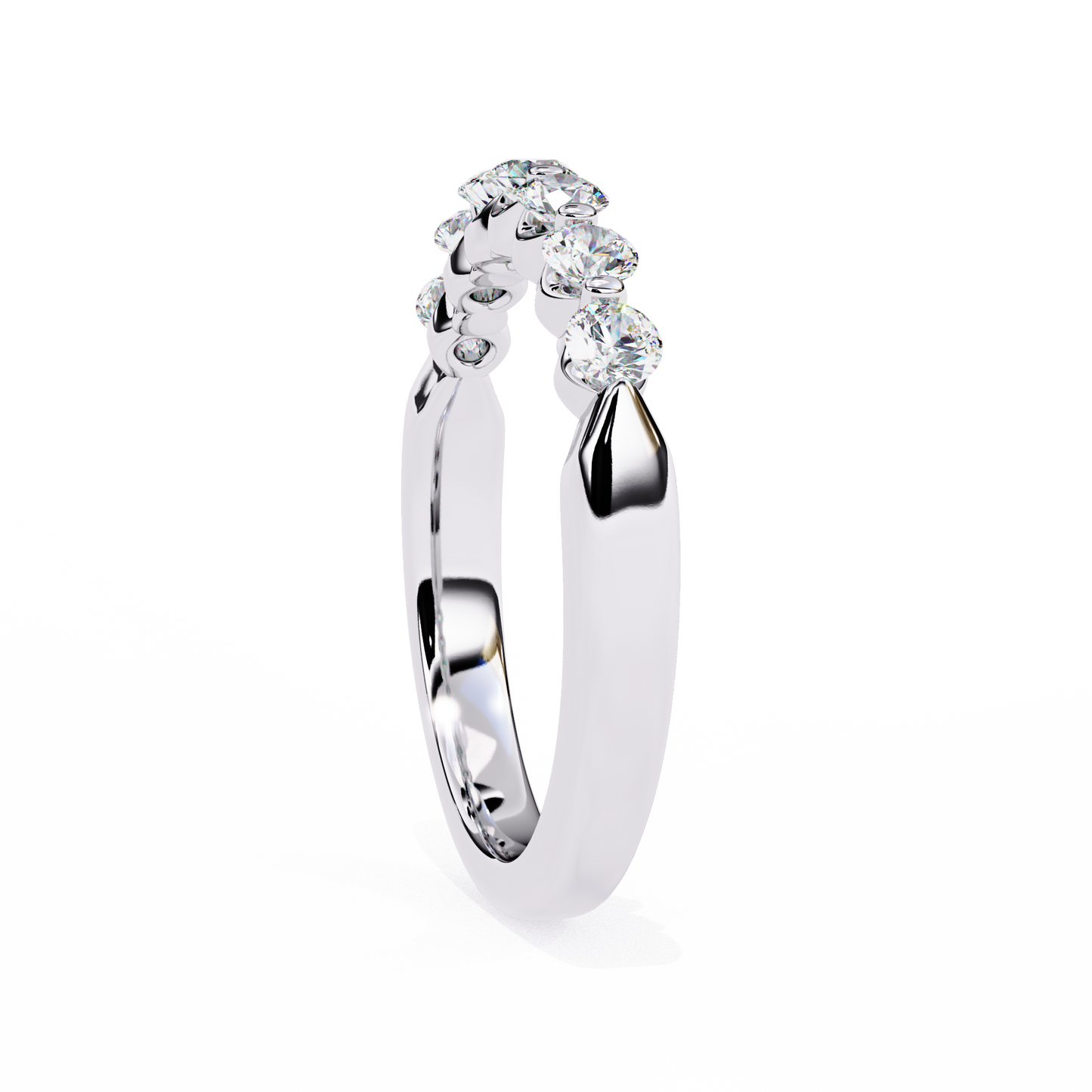 Timeless Elegance: Lab-Grown Round Brilliant Diamond Band in Lustrous Yellow Gold