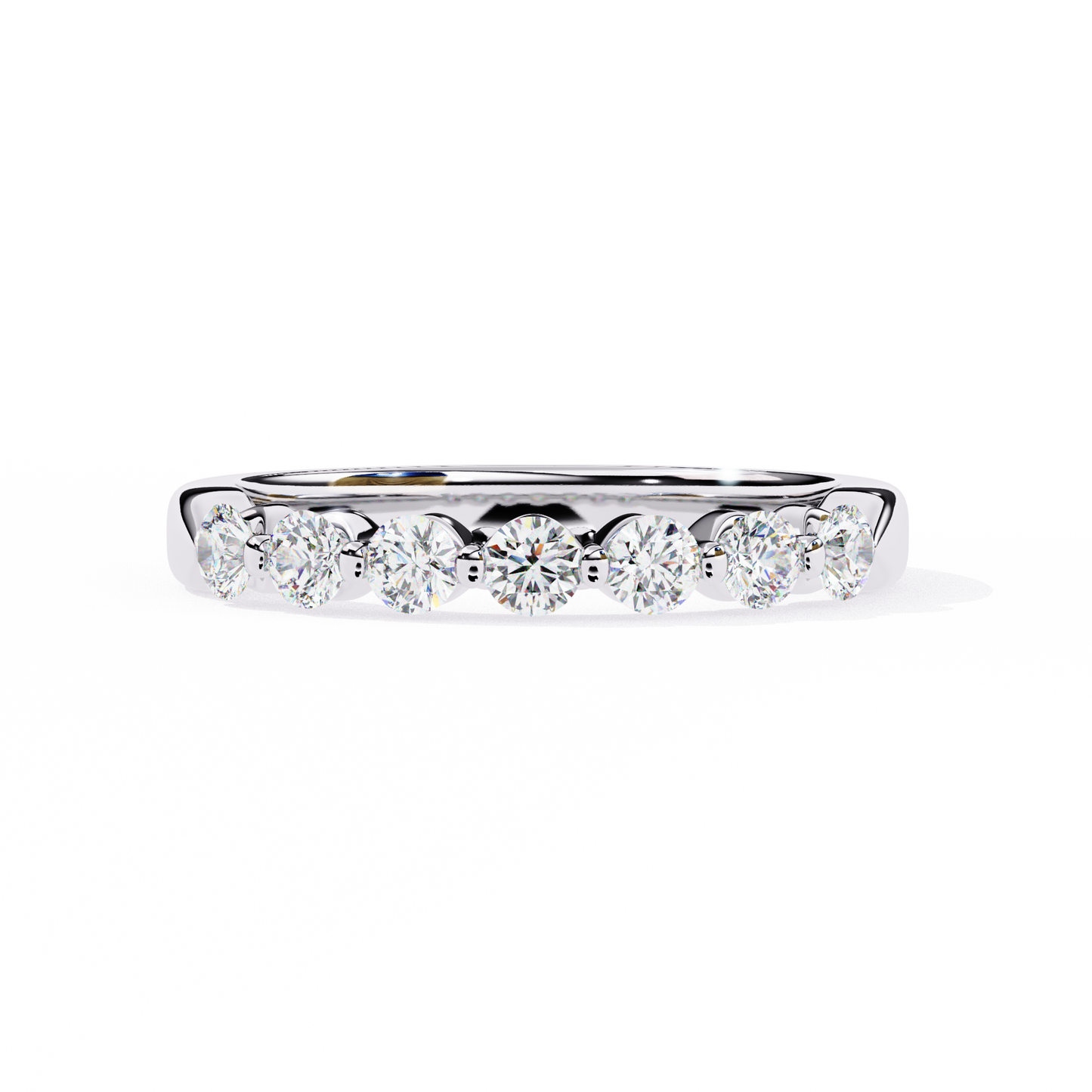 Timeless Elegance: Lab-Grown Round Brilliant Diamond Band in Lustrous Yellow Gold