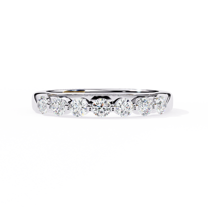 Timeless Elegance: Lab-Grown Round Brilliant Diamond Band in Lustrous Yellow Gold
