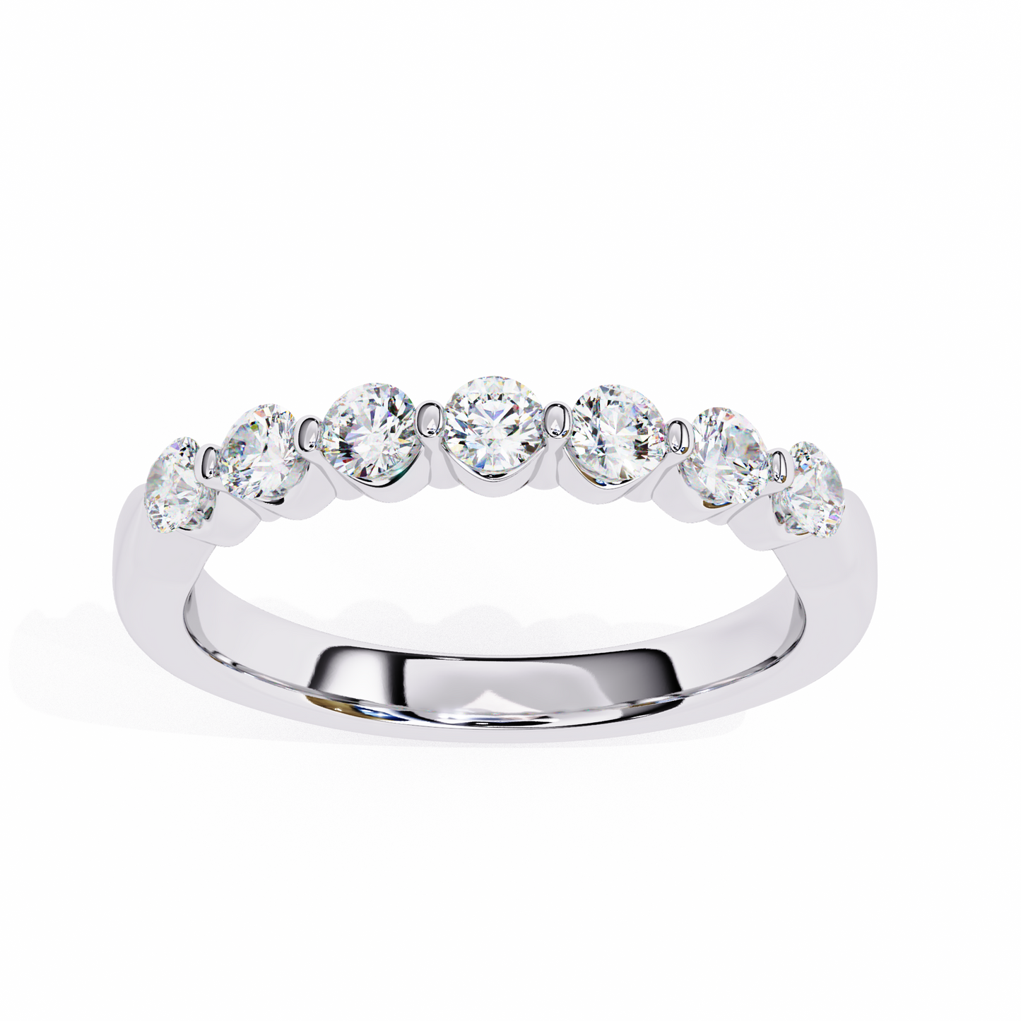 Timeless Elegance: Lab-Grown Round Brilliant Diamond Band in Lustrous Yellow Gold