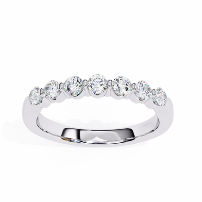 Timeless Elegance: Lab-Grown Round Brilliant Diamond Band in Lustrous Yellow Gold