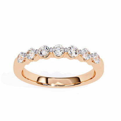 Timeless Elegance: Lab-Grown Round Brilliant Diamond Band in Lustrous Yellow Gold