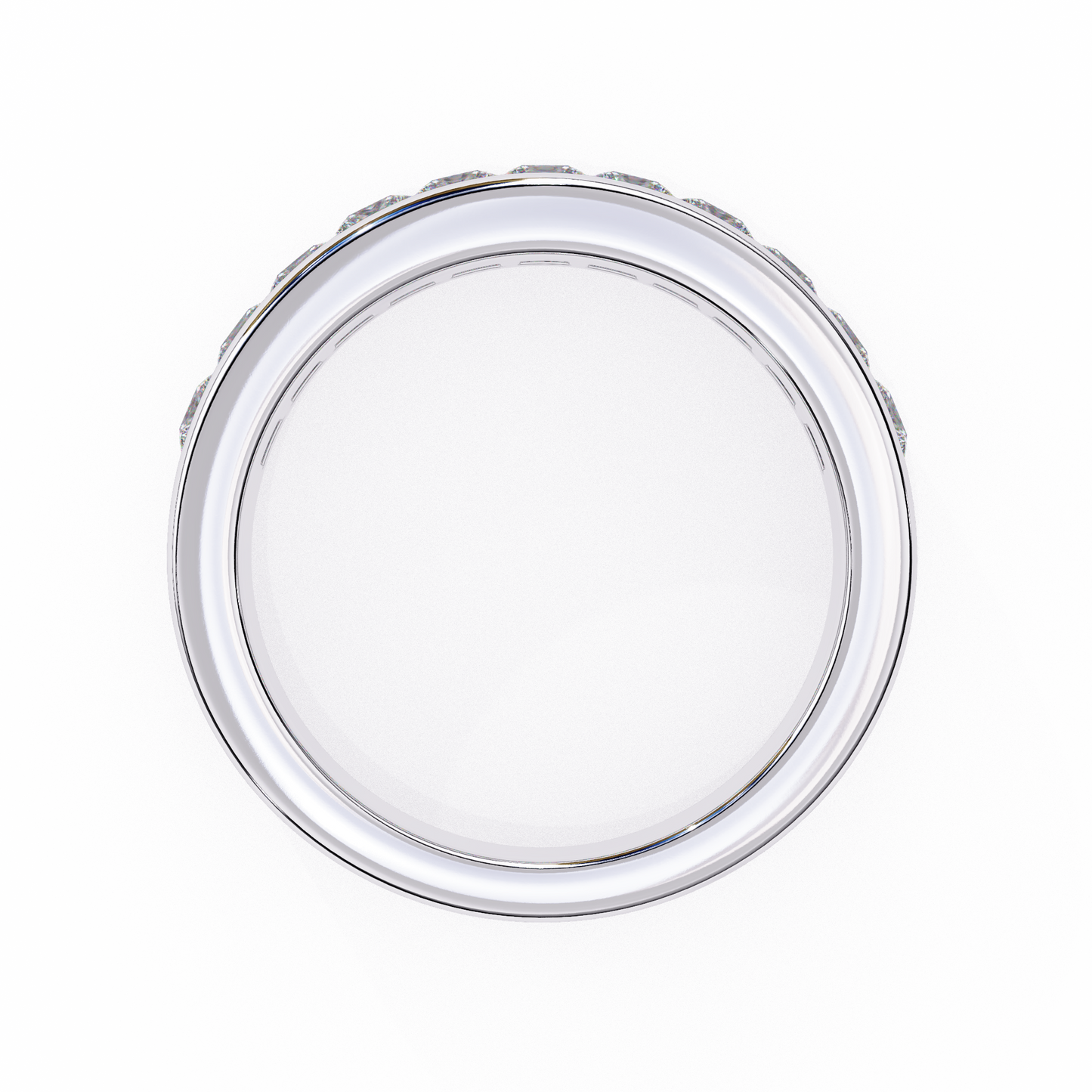 Sharp Lines, Soft Gold: Sleek Lab-Grown Princess Diamond Band in Luxurious Rose Gold