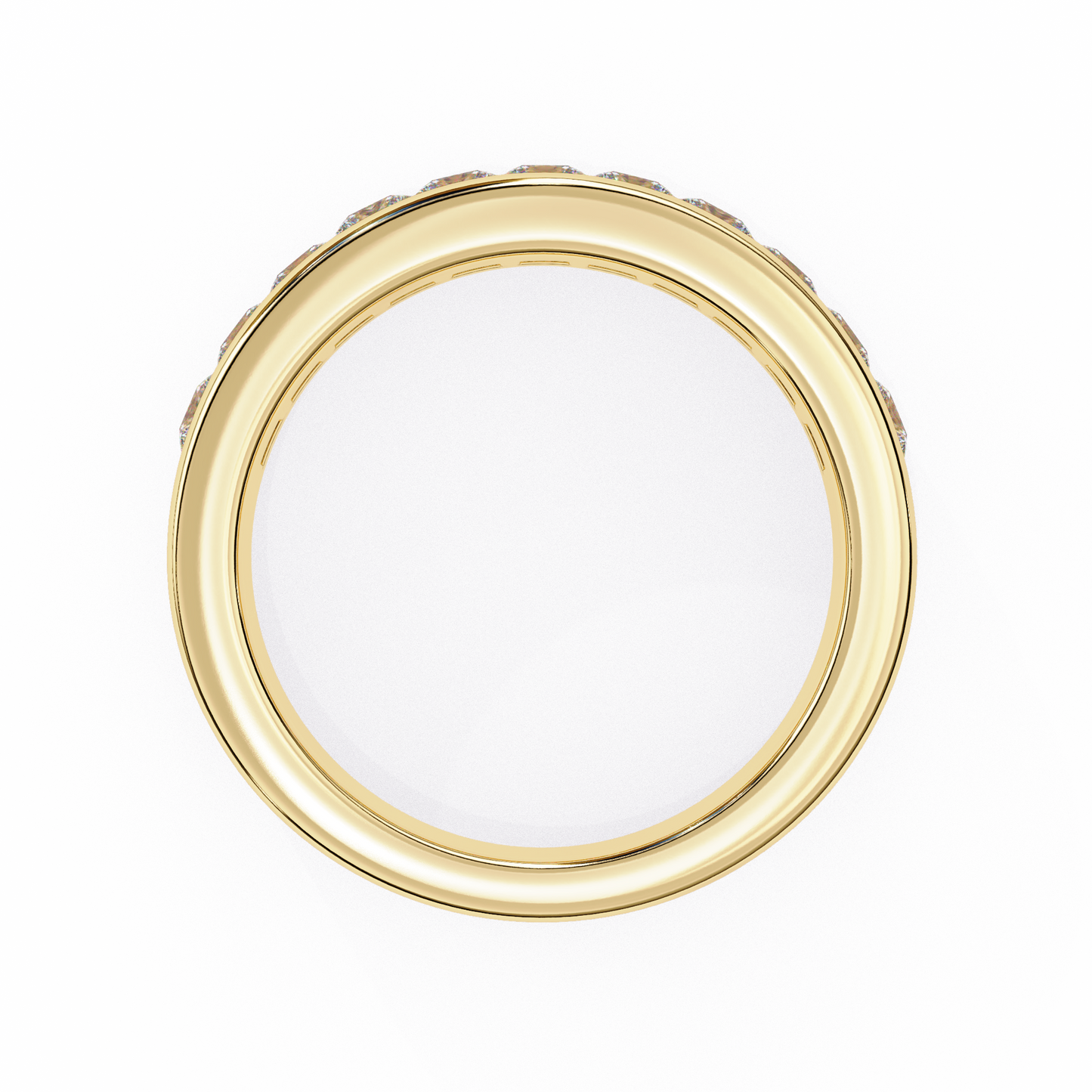 Sharp Lines, Soft Gold: Sleek Lab-Grown Princess Diamond Band in Luxurious Rose Gold