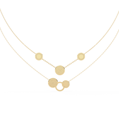 Geometric Elegance: Lab Diamond Pendant Necklace in Gold