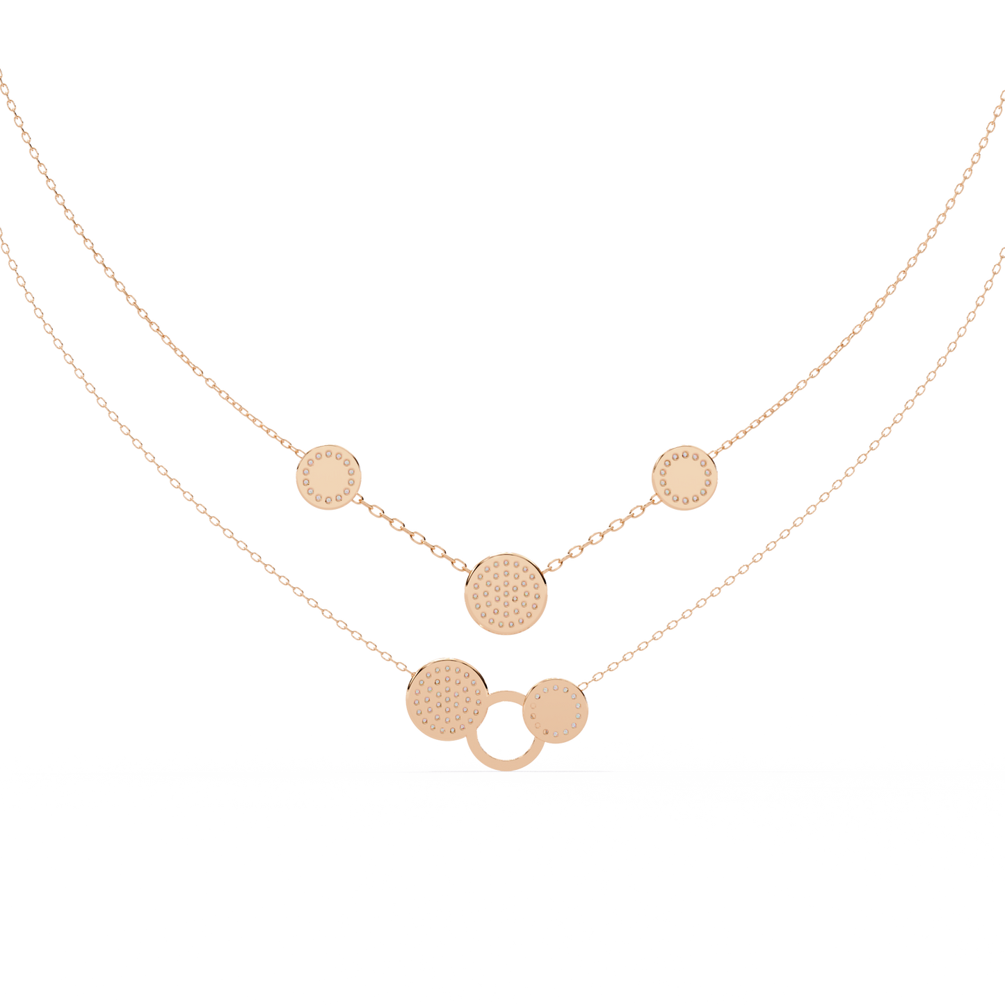 Geometric Elegance: Lab Diamond Pendant Necklace in Gold