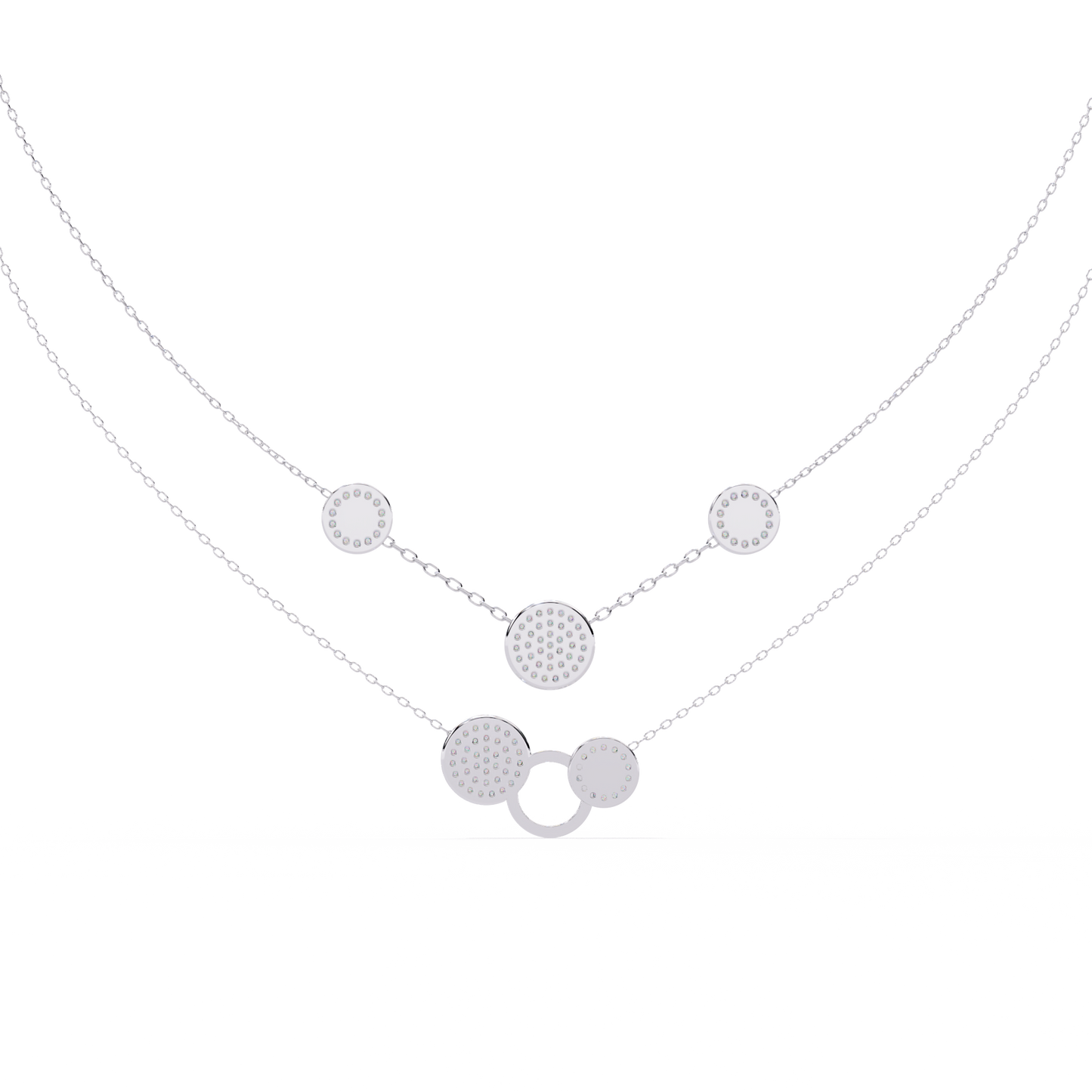 Geometric Elegance: Lab Diamond Pendant Necklace in Gold