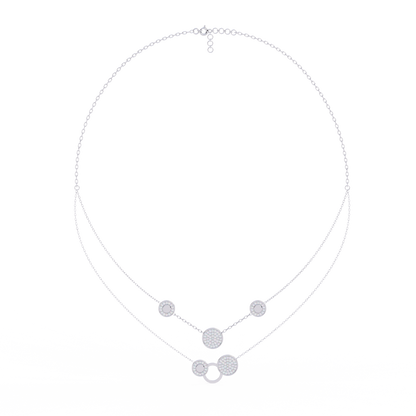 Geometric Elegance: Lab Diamond Pendant Necklace in Gold