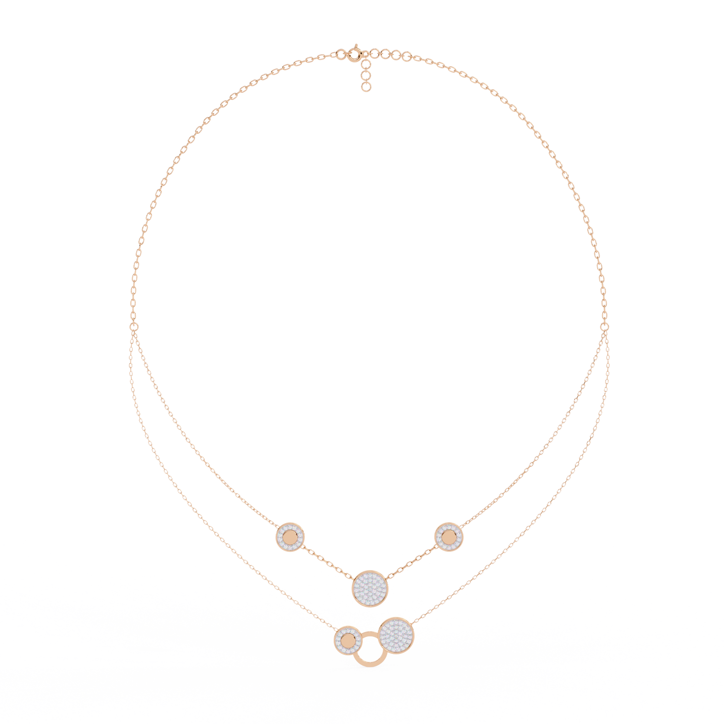 Geometric Elegance: Lab Diamond Pendant Necklace in Gold