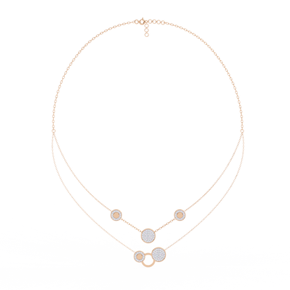 Geometric Elegance: Lab Diamond Pendant Necklace in Gold