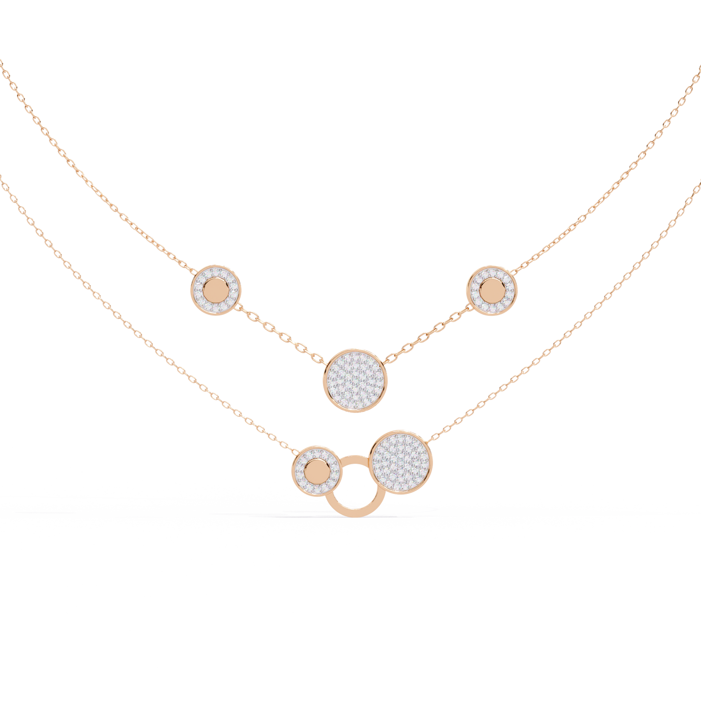 Geometric Elegance: Lab Diamond Pendant Necklace in Gold