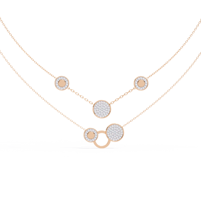 Geometric Elegance: Lab Diamond Pendant Necklace in Gold