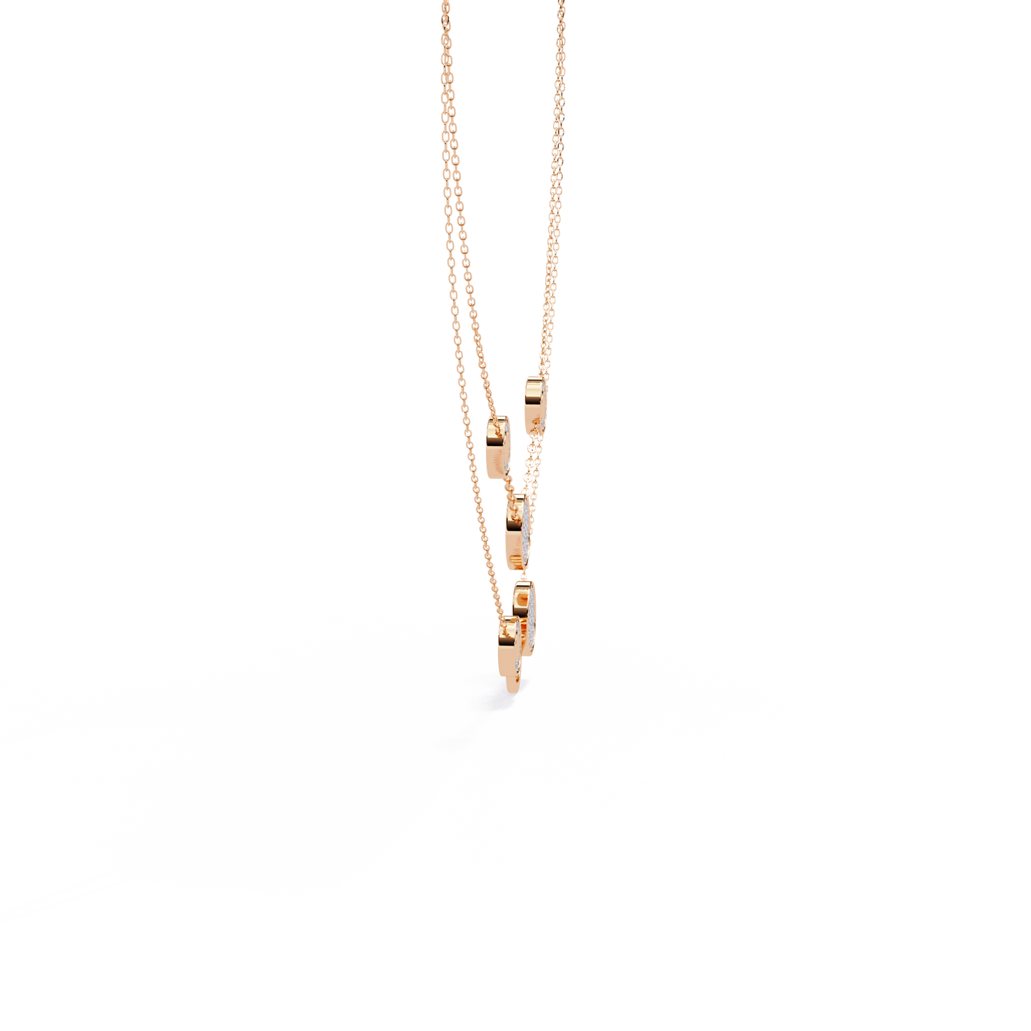 Geometric Elegance: Lab Diamond Pendant Necklace in Gold