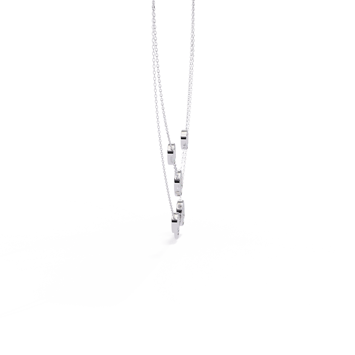 Geometric Elegance: Lab Diamond Pendant Necklace in Gold