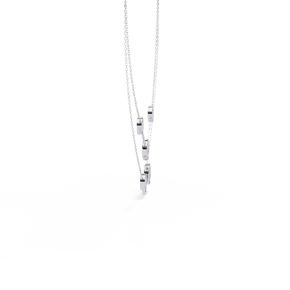 Geometric Elegance: Lab Diamond Pendant Necklace in Gold
