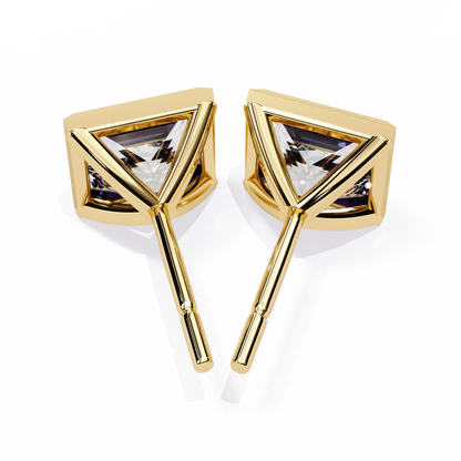 Elegant Bezel Princess Solitaire Earrings – 1.77 Ct Lab‑Grown diamond Brilliance