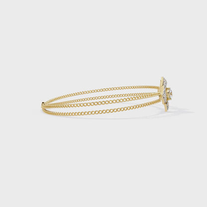Sleek Modern Line lab Grown diamond Bracelet 0.54 Ct