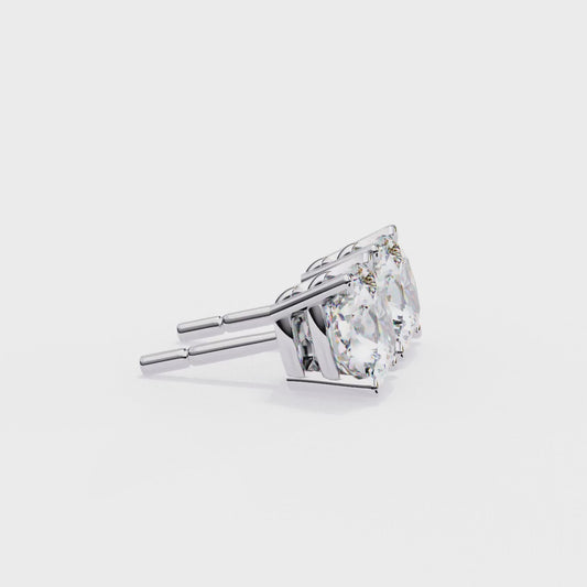 Dazzling Cushion Cut Lab Diamond Studs-2.33 CT