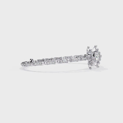 1.65 Ct Princess Bow Design Lab Grown Diamond Bracelet