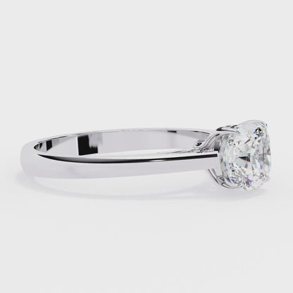 14K Rose Gold Cushion-Cut Solitaire Engagement Ring, 1.43 CT Cushion Cut Diamond Jewelry