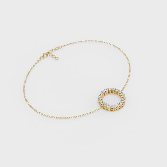 0.25 Ct Lab-Grown Diamond “Circle of Sparkle” Bracelet – Minimalist Elegance