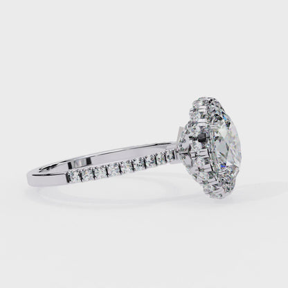 1.43 CT Oval Cut Lab Grown Diamond Engagement Ring, IGI Certified Lab Grown Oval Cut Diamond Ring