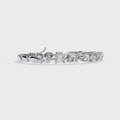 13.84 Ct Multi-Shape Statement Lab Grown diamond  Bracelet