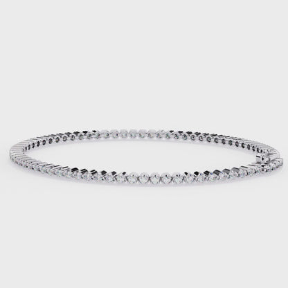 1.13 Ct Round Lab‑Grown Diamond Tennis Bracelet – Sleek Design, Secure Clasp