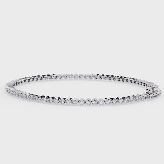 1.13 Ct Round Lab‑Grown Diamond Tennis Bracelet – Sleek Design, Secure Clasp