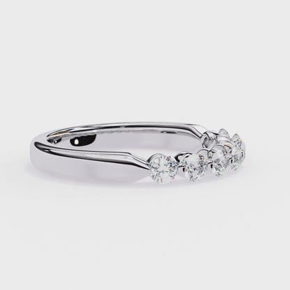 Timeless Elegance: Lab-Grown Round Brilliant Diamond Band in Lustrous Yellow Gold