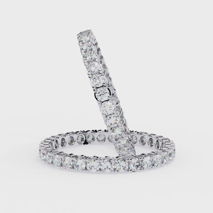 Forever Yours: Lab-Grown Diamond Eternity Ring in Gleaming Rose Gold Perfection