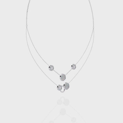 Geometric Elegance: Lab Diamond Pendant Necklace in Gold