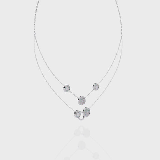 Geometric Elegance: Lab Diamond Pendant Necklace in Gold