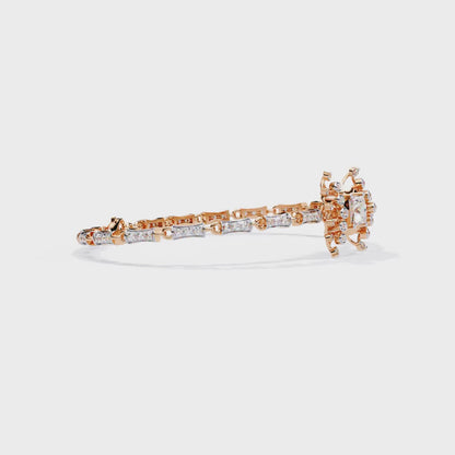 1.65 Ct Princess Bow Design Lab Grown Diamond Bracelet