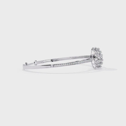 Luxury Radiant Sphere Lab grown  Diamond Bangle Bracelet