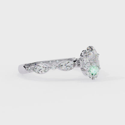 1.20 CT Oval Lab Grown Diamond Solitaire Engagement Ring – Elegant, Ethical & Timeless