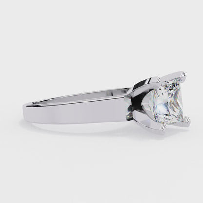 Bold Princess Cut Lab-Grown Diamond Ring in Rose Gold, 1.72 CT Princess Cut Lab Grown Diamond Engagement Ring