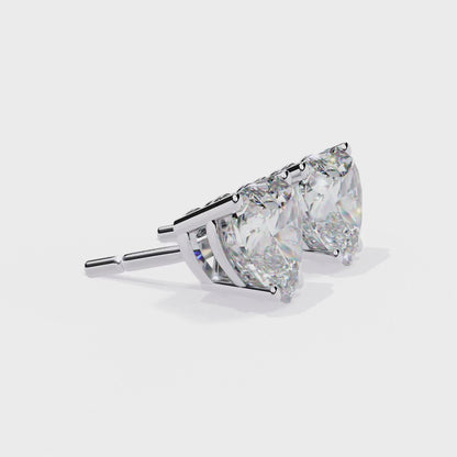 Eco Luxe 2.43 ct Heart-Cut Lab Diamond Stud Earrings