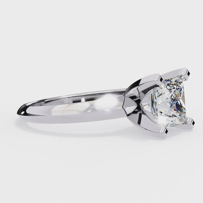 Princess Cut Lab-Grown Diamond Solitaire Ring in Rose Gold, 1.72 CT Princess Cut Lab Diamond
