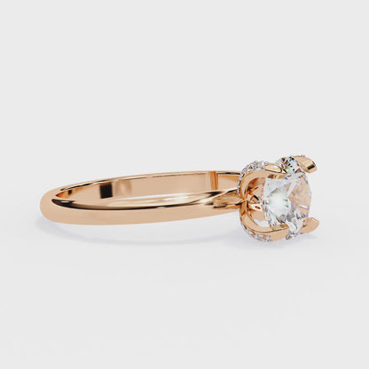 Traditional 4-Prong Solitaire Ring – Round Lab Diamond, 1.15 CT Round Cut Diamond