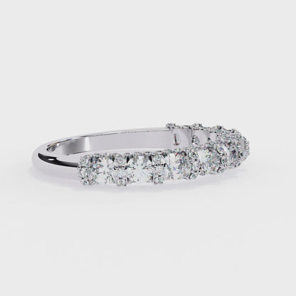 Infinite Sparkle: Exquisite Lab-Grown Diamond Band Set in Elegant Rose Gold for a Timeless Statement