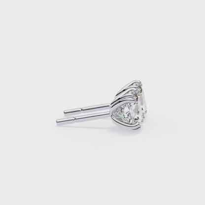 Timeless 2.24ct Cushion‑Cut Lab Diamond Stud Earrings – Romantic Pillow-Cut Elegance