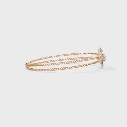 Sleek Modern Line lab Grown diamond Bracelet 0.54 Ct
