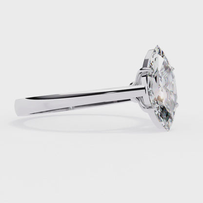 Lab-Grown Marquise Diamond Engagement Ring in Sleek 14k Gold , 0.86 CT Marquise Cut Diamond