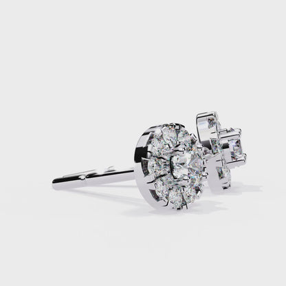 0.26 ct Eternity Halo Lab-Grown Diamond Stud Earrings