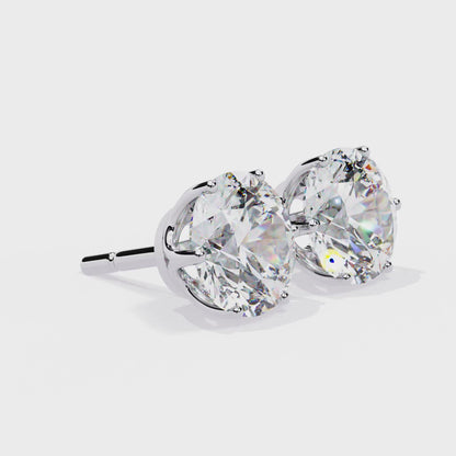 BRILLIANT: 2.57 ct Round Lab Diamond Studs – Ethical, Timeless Design