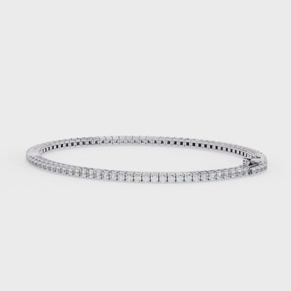 Classic 3.5 Ct Round Cut  Lab Grown Diamond Tennis Bracelet – 14K/18K Gold Elegance