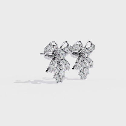 2.21 Ct Lab grown Diamond Bow Tie Drop Earrings